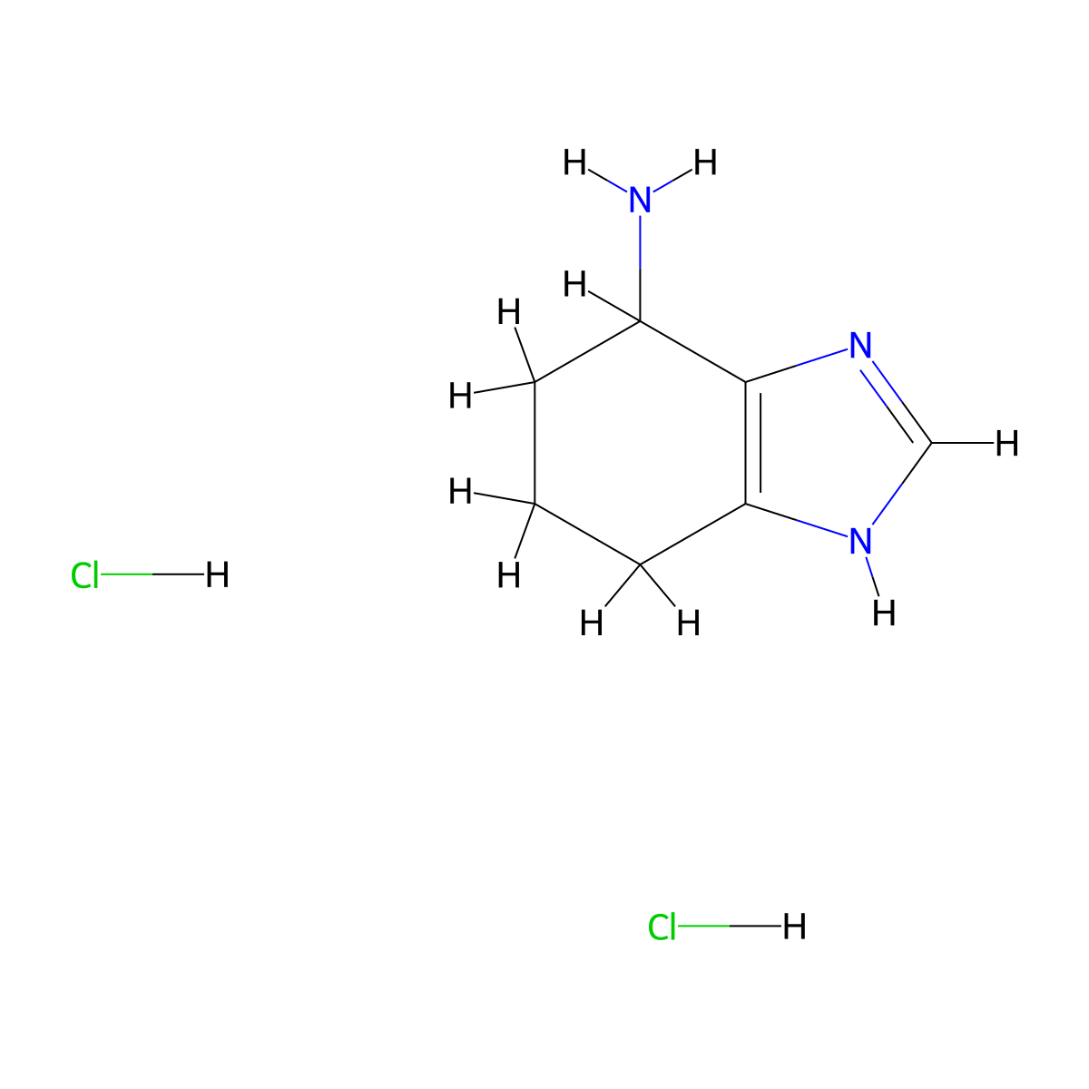 4,5,6,7-tetrahydro-1H-1,3-benzodiazol-4-amine dihydrochloride molecular structure, CAS 1803591-51-6