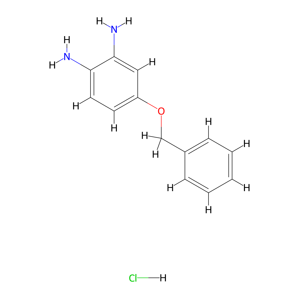 4-(Benzyloxy)benzene-1,2-diamine hydrochloride molecular structure, CAS 1803591-53-8