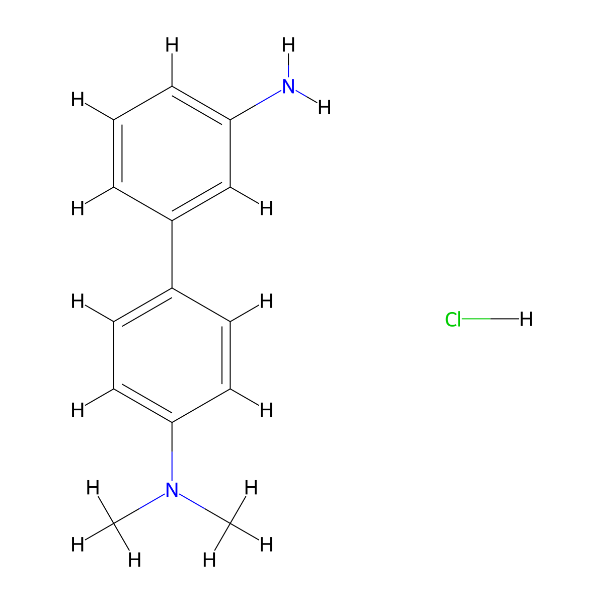 4-(3-aminophenyl)-N,N-dimethylaniline hydrochloride molecular structure, CAS 1803591-56-1