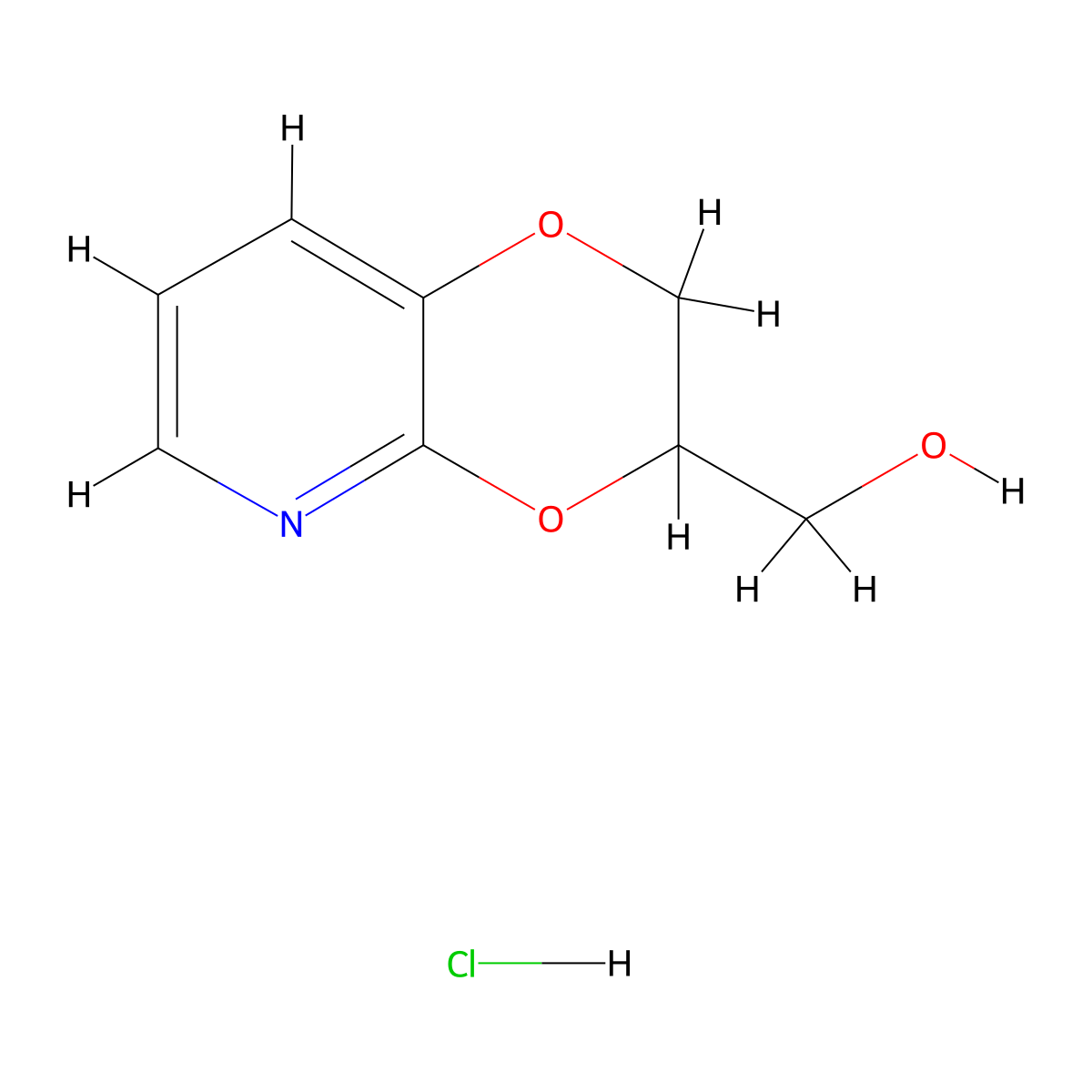 {2H,3H-[1,4]dioxino[2,3-b]pyridin-3-yl}methanol hydrochloride molecular structure, CAS 1803591-61-8