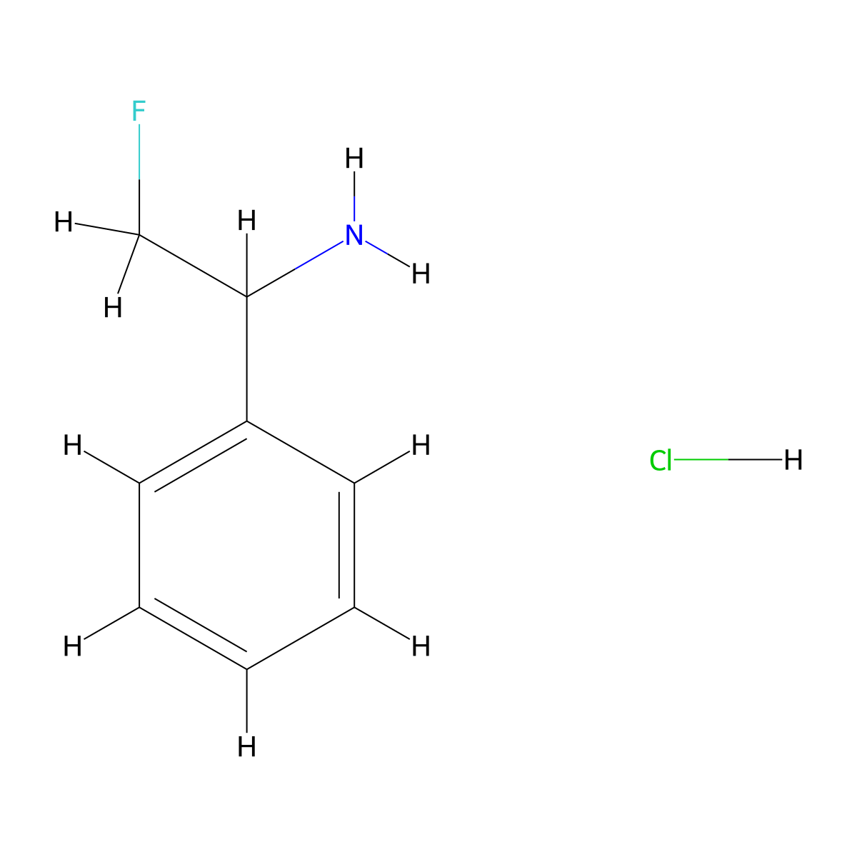 2-Fluoro-1-phenylethan-1-amine hydrochloride molecular structure, CAS 1803591-64-1