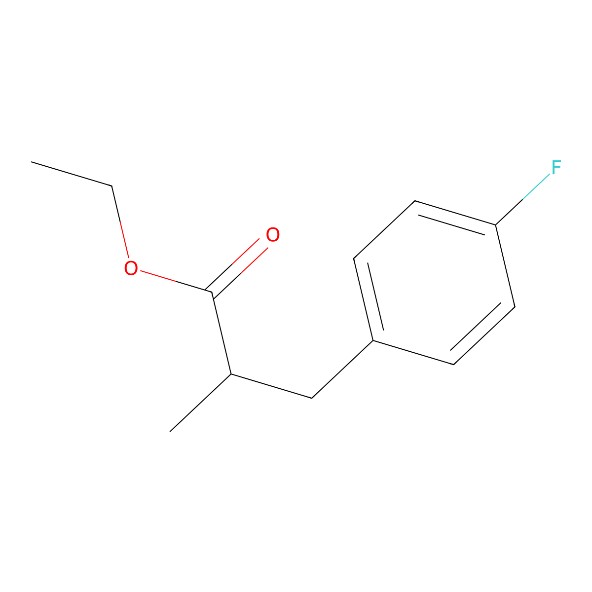 Ethyl 3-(4-fluorophenyl)-2-methylpropanoate molecular structure, CAS 1803591-68-5