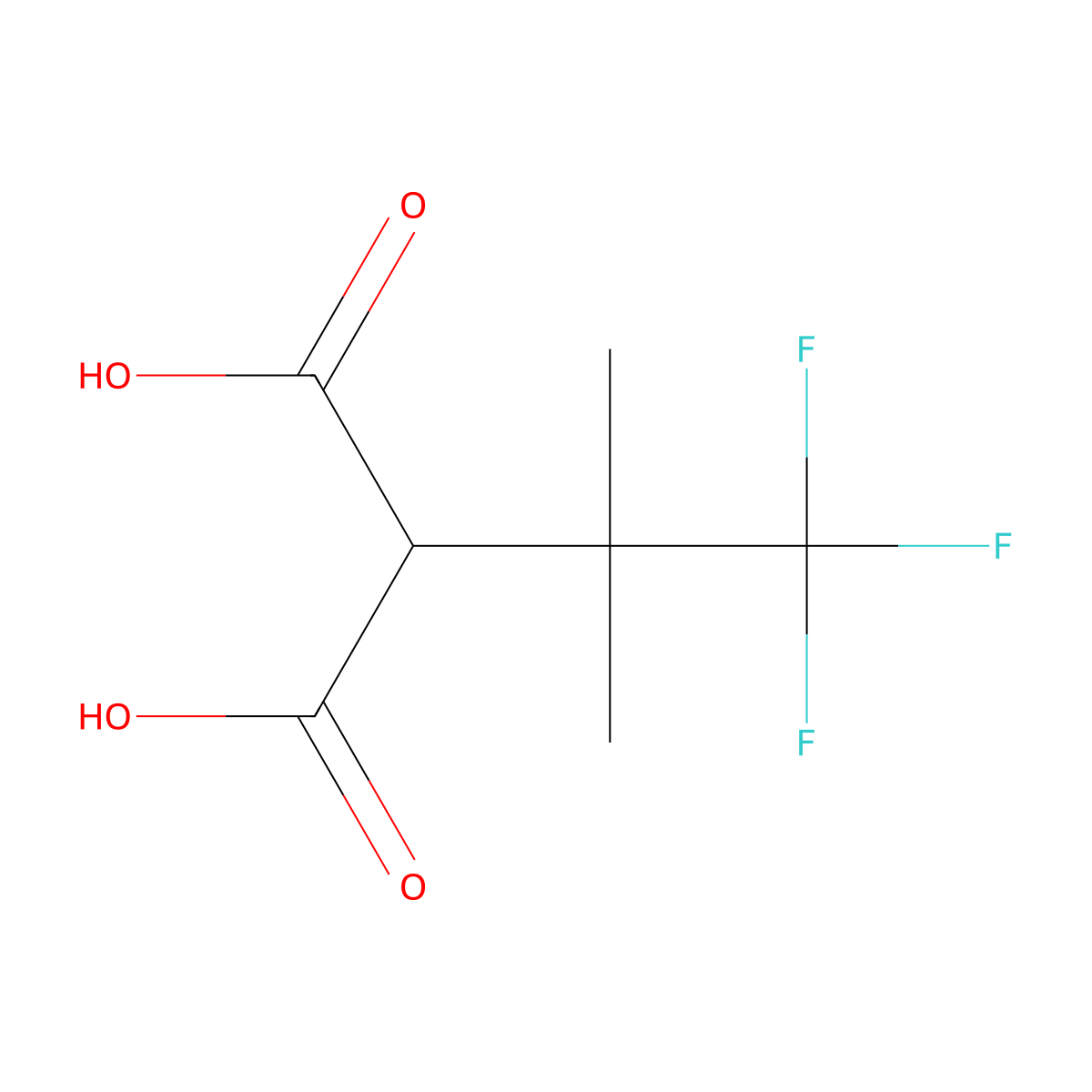 2-(1,1,1-Trifluoro-2-methylpropan-2-yl)propanedioic acid molecular structure, CAS 1803591-74-3