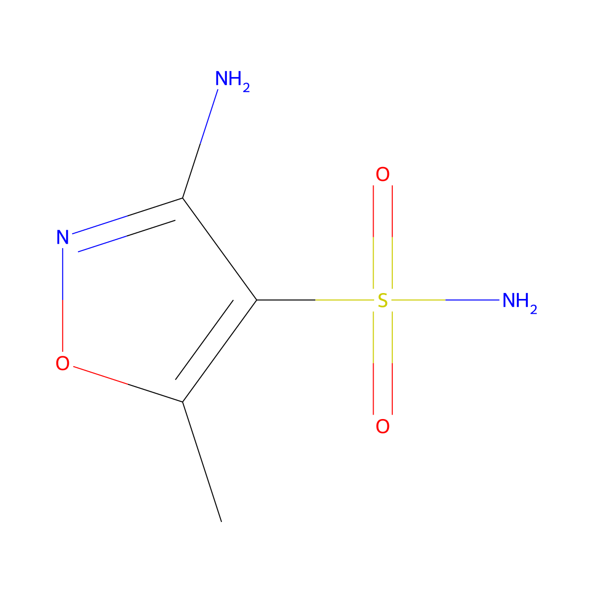 3-Amino-5-methyl-1,2-oxazole-4-sulfonamide molecular structure, CAS 1803591-78-7