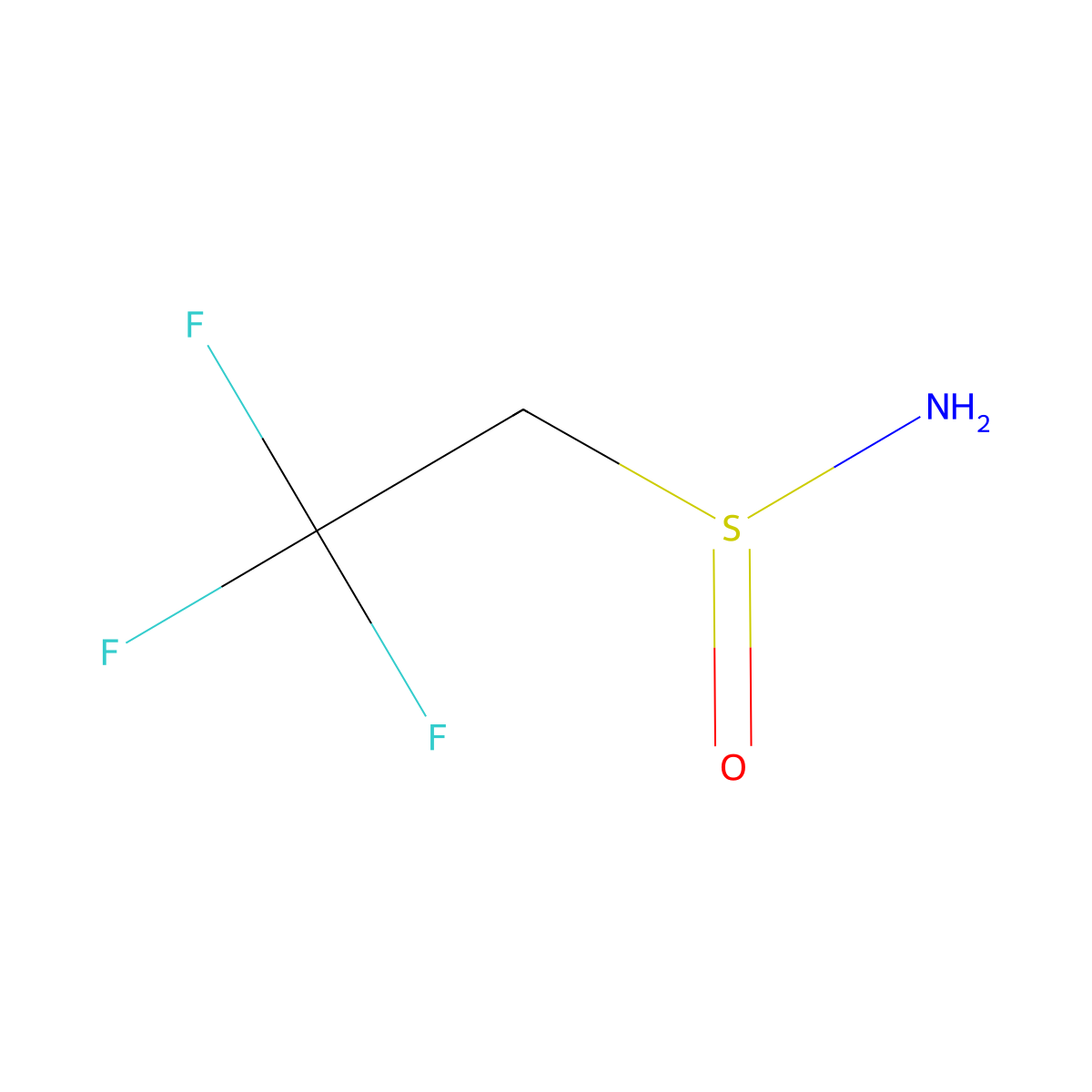 2,2,2-Trifluoroethane-1-sulfinamide molecular structure, CAS 1803591-85-6