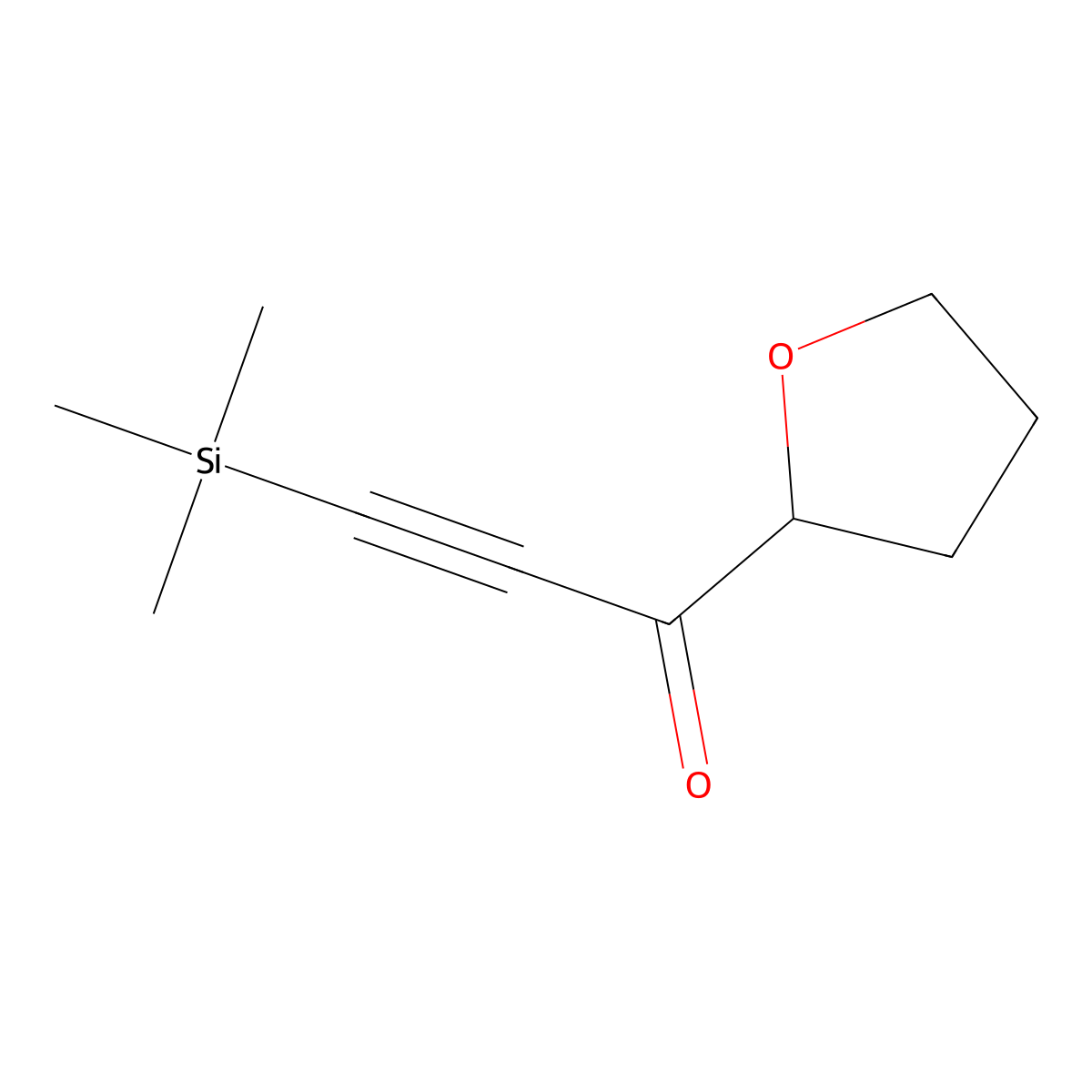 1-(Oxolan-2-yl)-3-(trimethylsilyl)prop-2-yn-1-one molecular structure, CAS 1803591-87-8