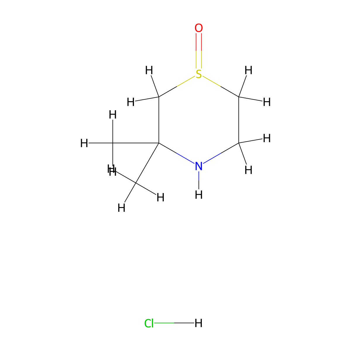 3,3-Dimethyl-1lambda4-thiomorpholin-1-one hydrochloride molecular structure, CAS 1803591-95-8