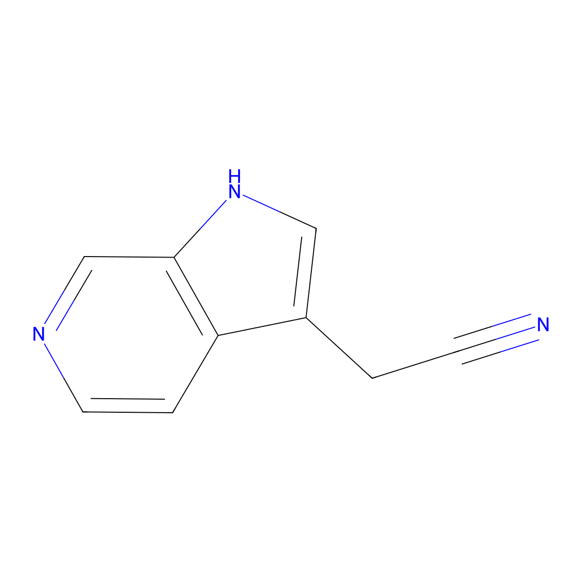 2-{1H-pyrrolo[2,3-c]pyridin-3-yl}acetonitrile molecular structure, CAS 1803591-96-9