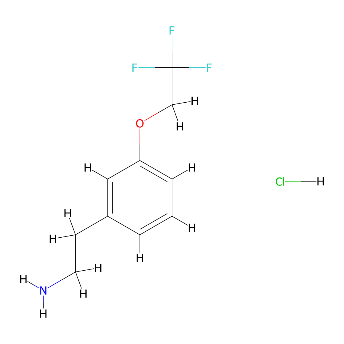 2-(3-(2,2,2-Trifluoroethoxy)phenyl)ethan-1-amine hydrochloride molecular structure, CAS 1803592-03-1