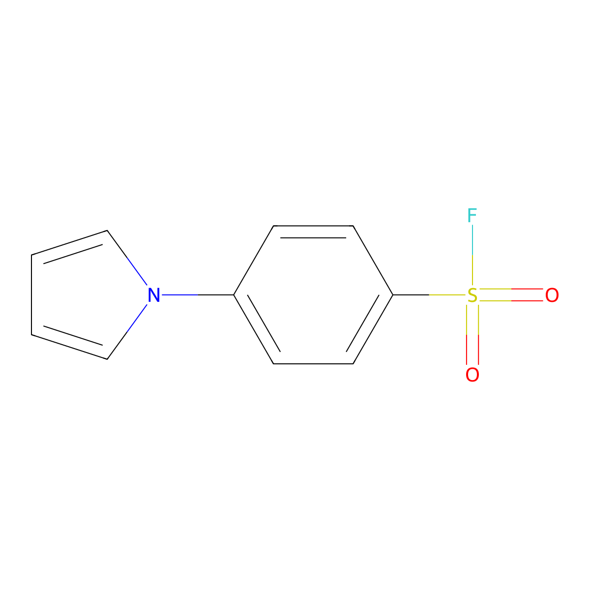 4-(1H-pyrrol-1-yl)benzene-1-sulfonyl fluoride molecular structure, CAS 1803592-04-2