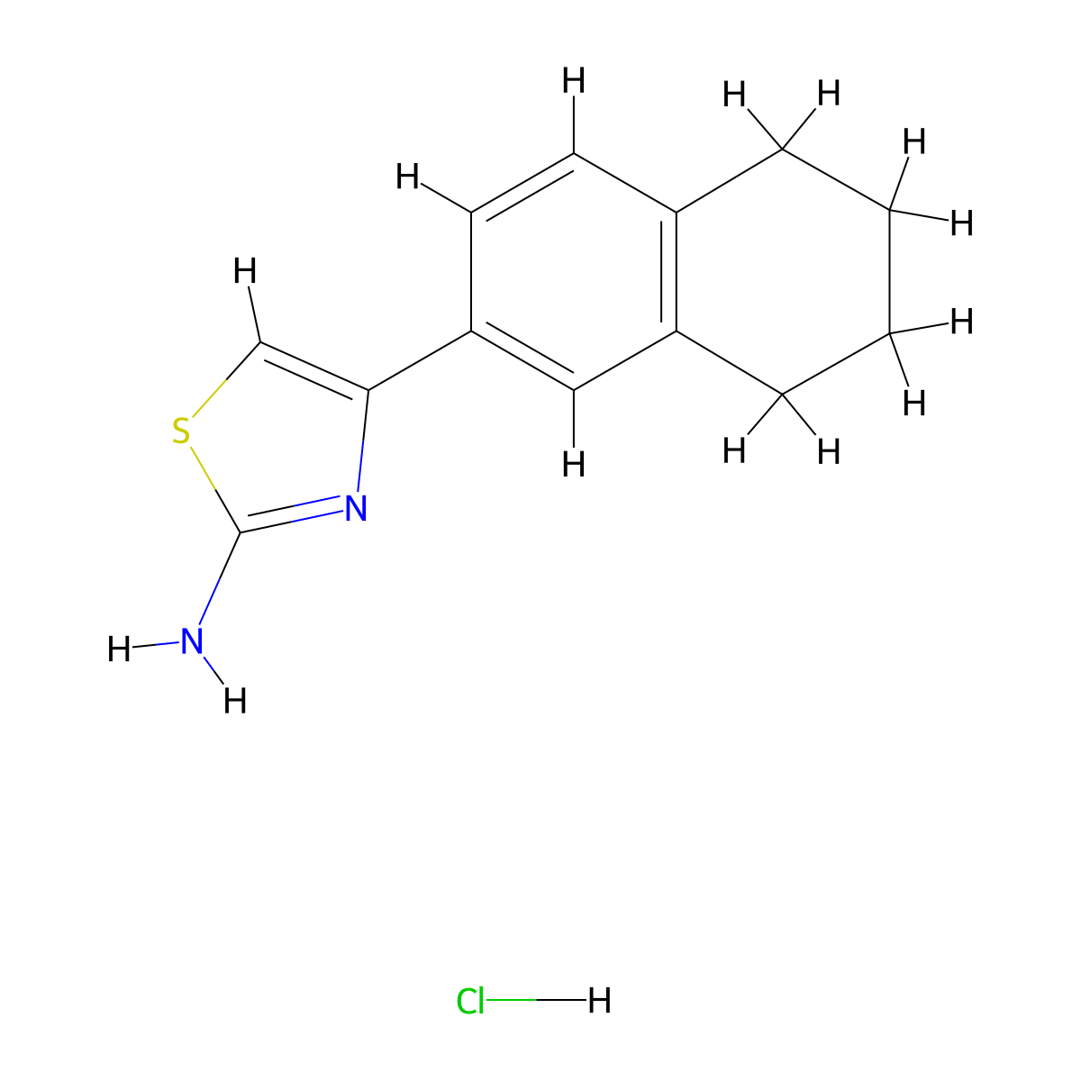 4-(5,6,7,8-Tetrahydronaphthalen-2-yl)-1,3-thiazol-2-amine hydrochloride molecular structure, CAS 1803592-08-6
