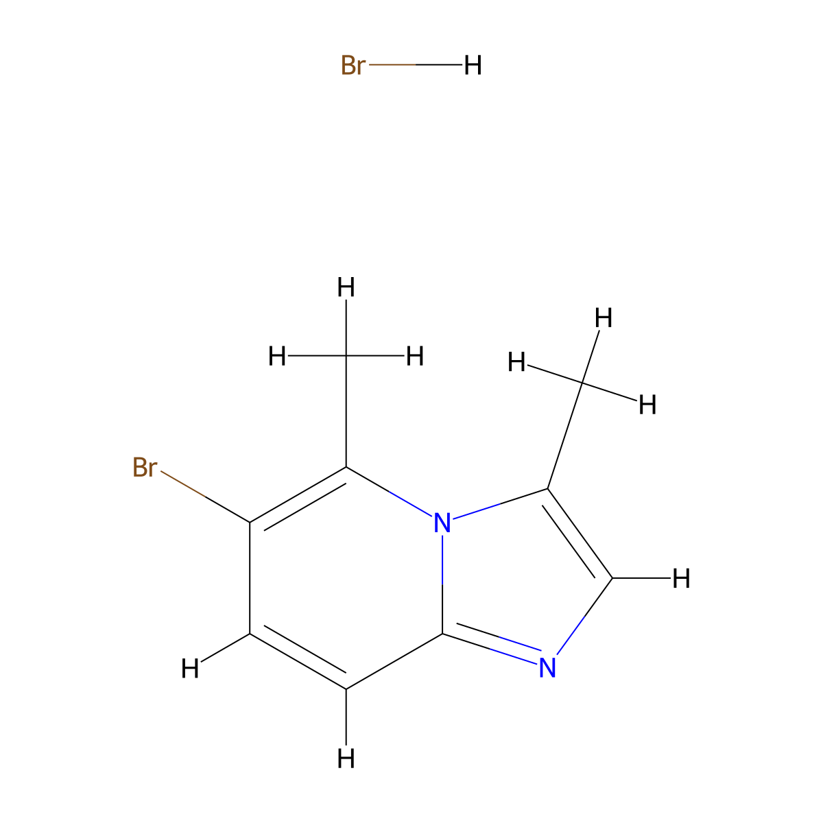 6-Bromo-3,5-dimethylimidazo[1,2-a]pyridine hydrobromide molecular structure, CAS 1803592-13-3