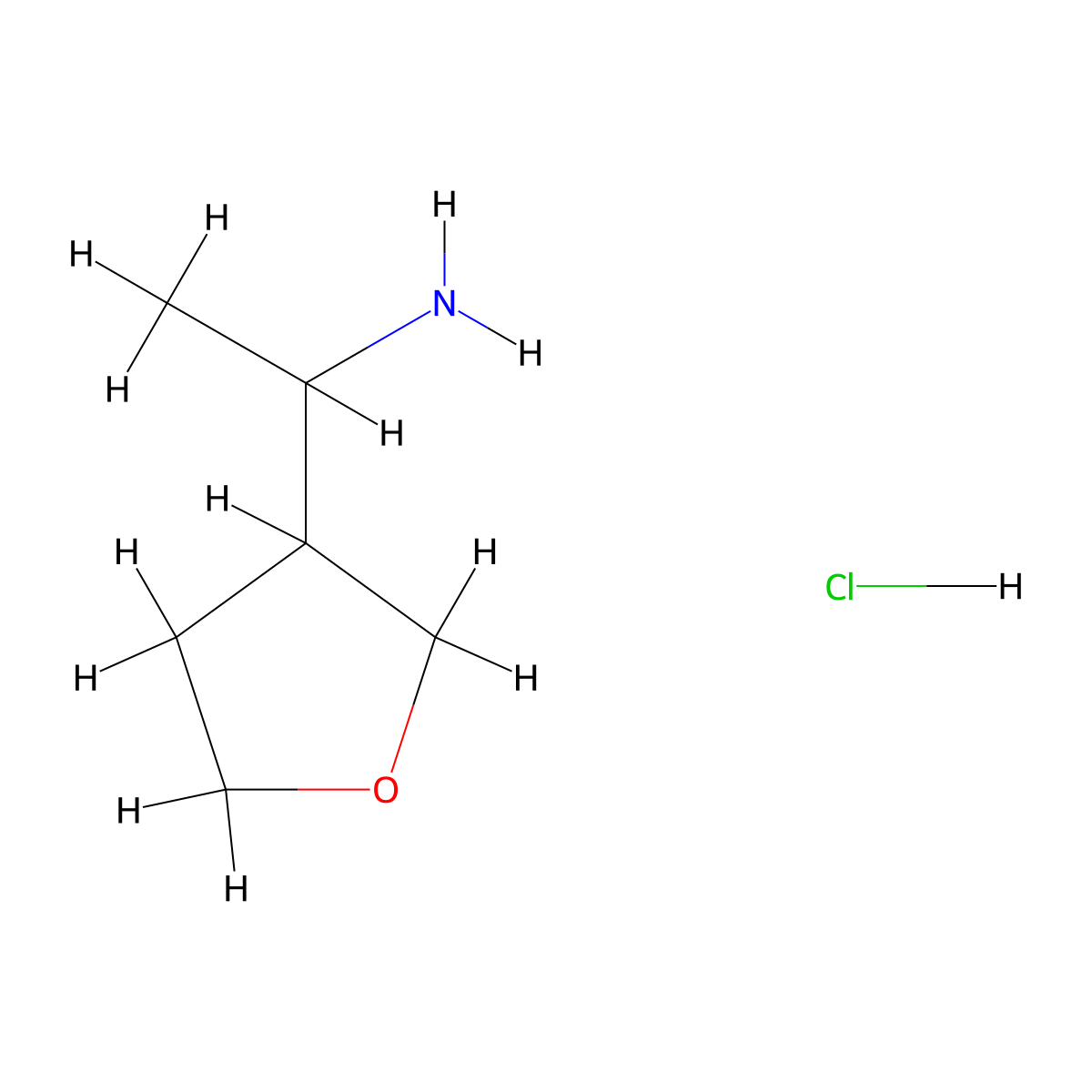 1-(Oxolan-3-yl)ethan-1-amine hydrochloride molecular structure, CAS 1803592-17-7