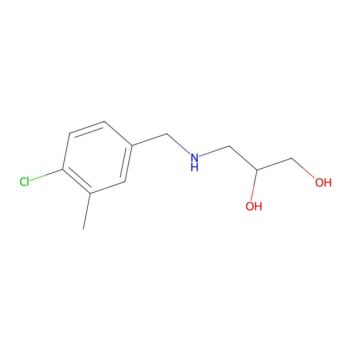 3-{[(4-Chloro-3-methylphenyl)methyl]amino}propane-1,2-diol molecular structure, CAS 1803592-18-8