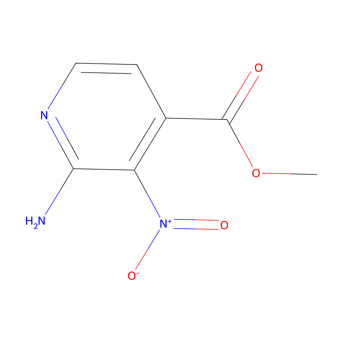 Methyl 2-amino-3-nitropyridine-4-carboxylate molecular structure, CAS 1803592-31-5