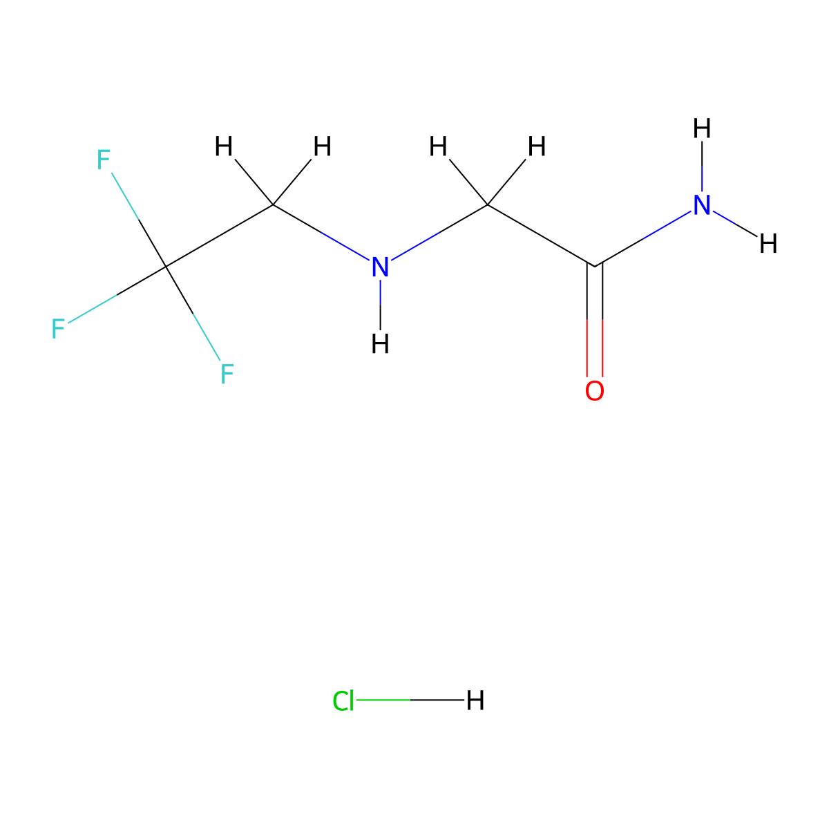 2-[(2,2,2-Trifluoroethyl)amino]acetamide hydrochloride molecular structure, CAS 1803592-34-8