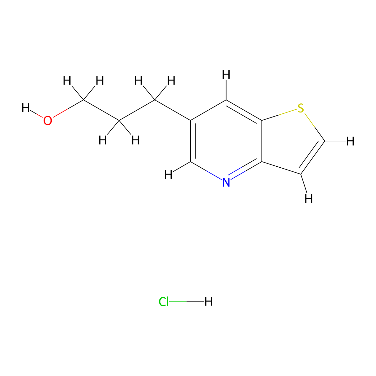 3-{Thieno[3,2-b]pyridin-6-yl}propan-1-ol hydrochloride molecular structure, CAS 1803592-39-3