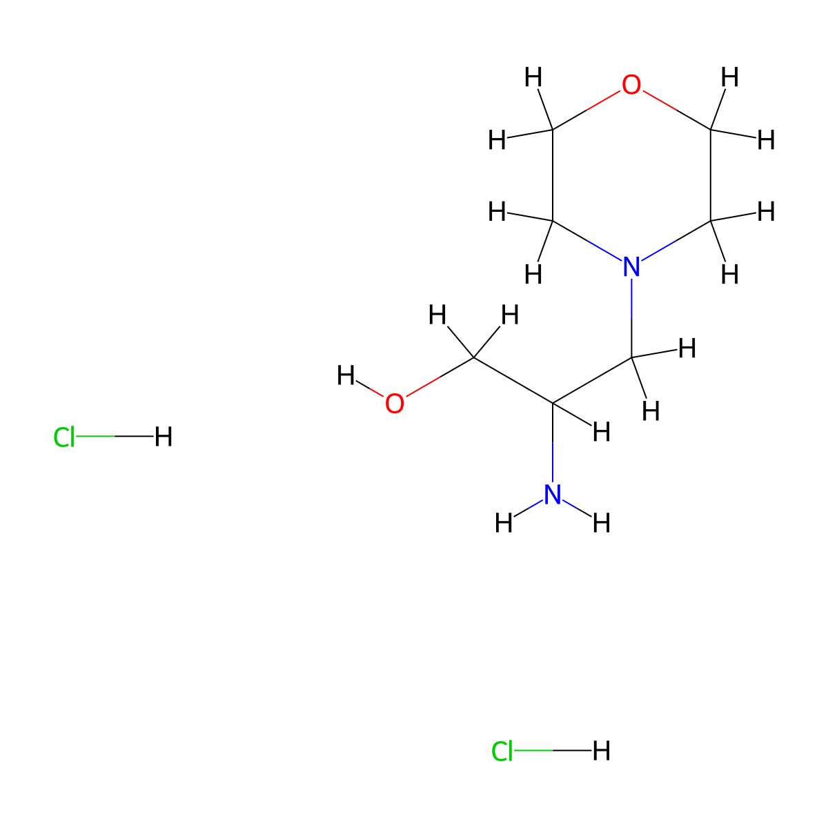 2-Amino-3-(morpholin-4-yl)propan-1-ol dihydrochloride molecular structure, CAS 1803592-46-2
