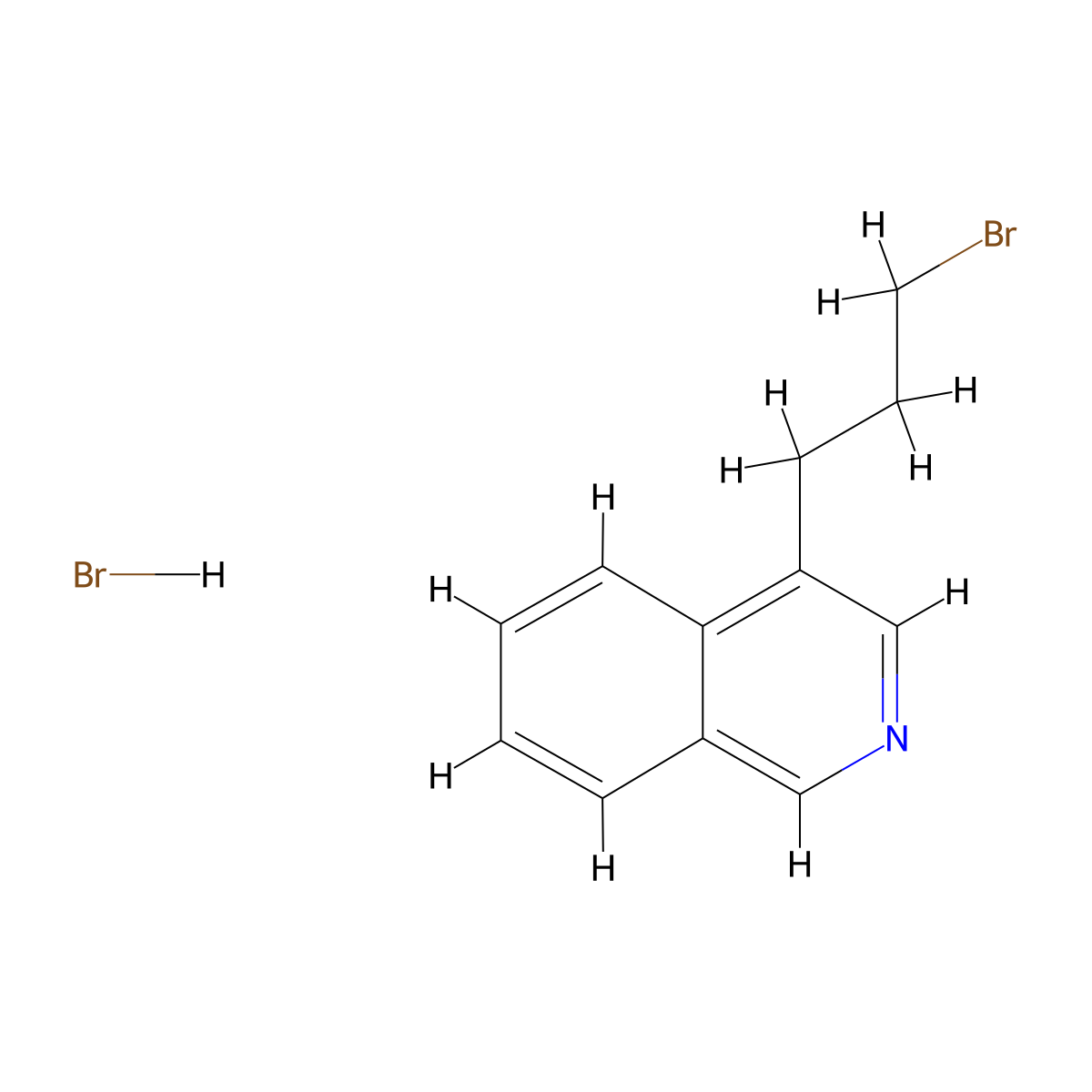 4-(3-Bromopropyl)isoquinoline hydrobromide molecular structure, CAS 1803592-47-3