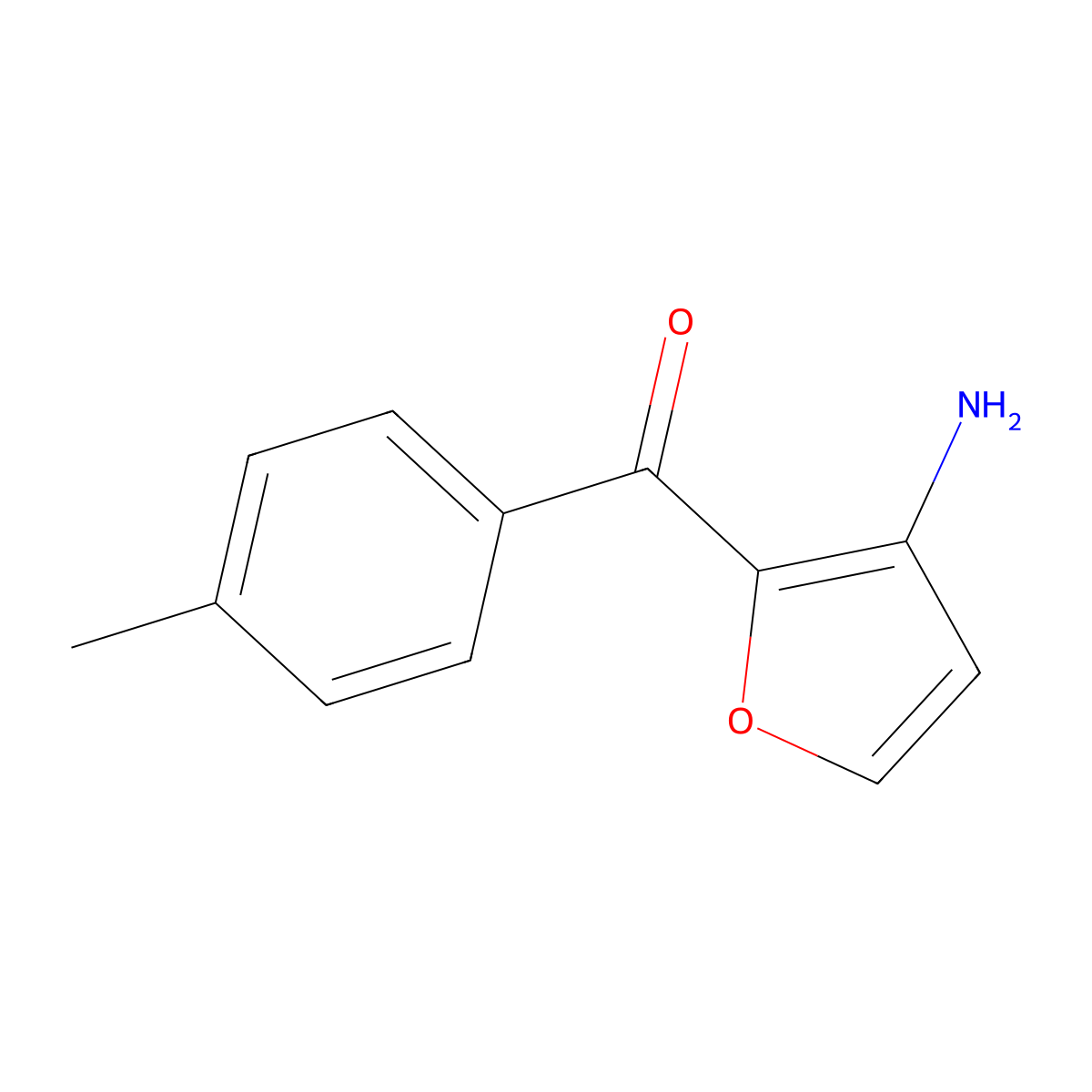 2-(4-Methylbenzoyl)furan-3-amine molecular structure, CAS 1803592-49-5