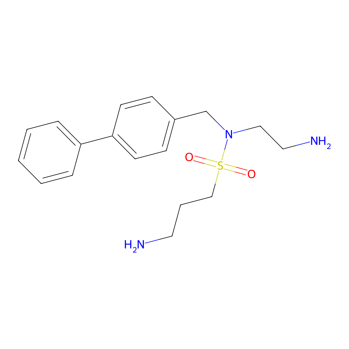 3-amino-N-(2-aminoethyl)-N-[(4-phenylphenyl)methyl]propane-1-sulfonamide molecular structure, CAS 1803592-53-1