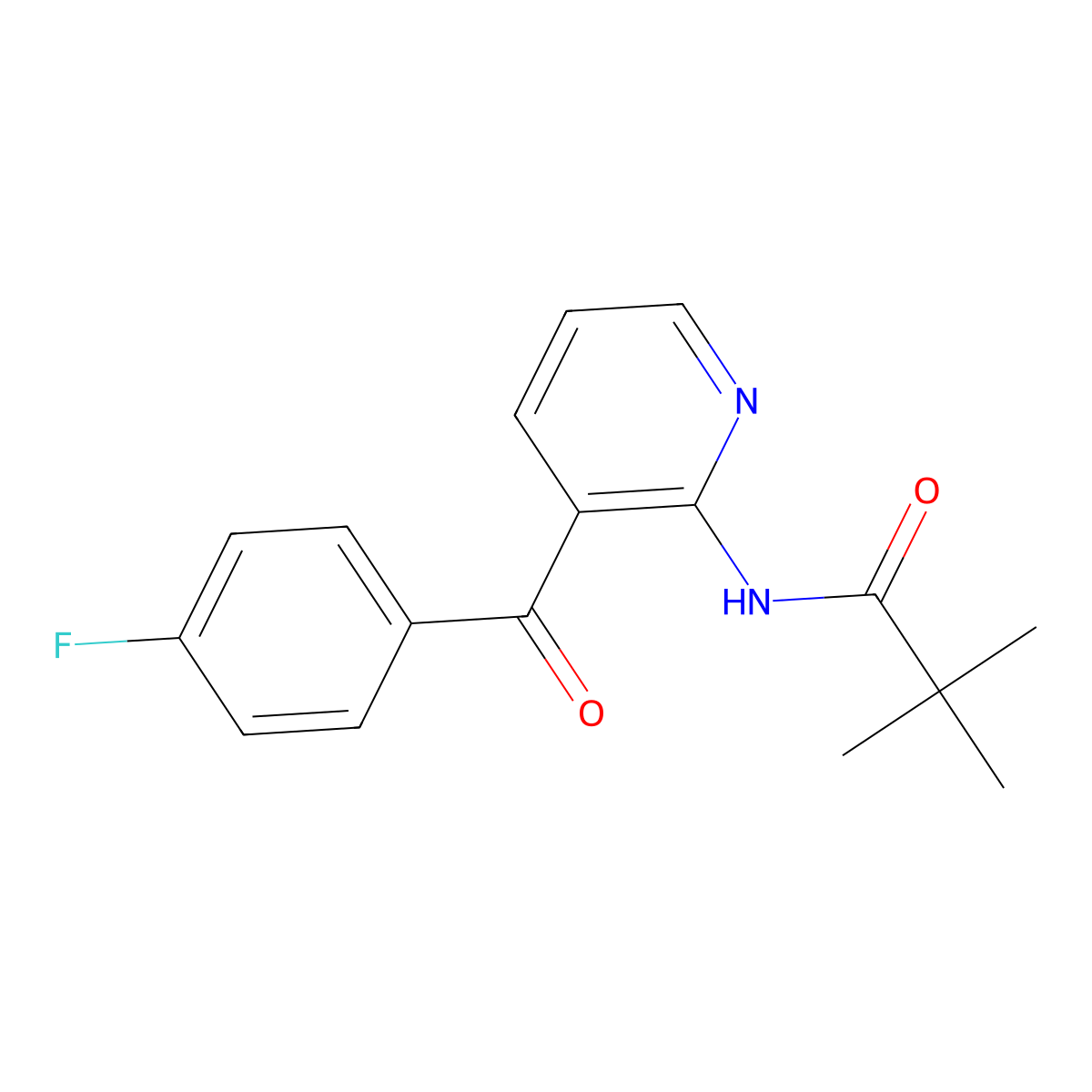 N-[3-(4-fluorobenzoyl)pyridin-2-yl]-2,2-dimethylpropanamide molecular structure, CAS 1803592-57-5