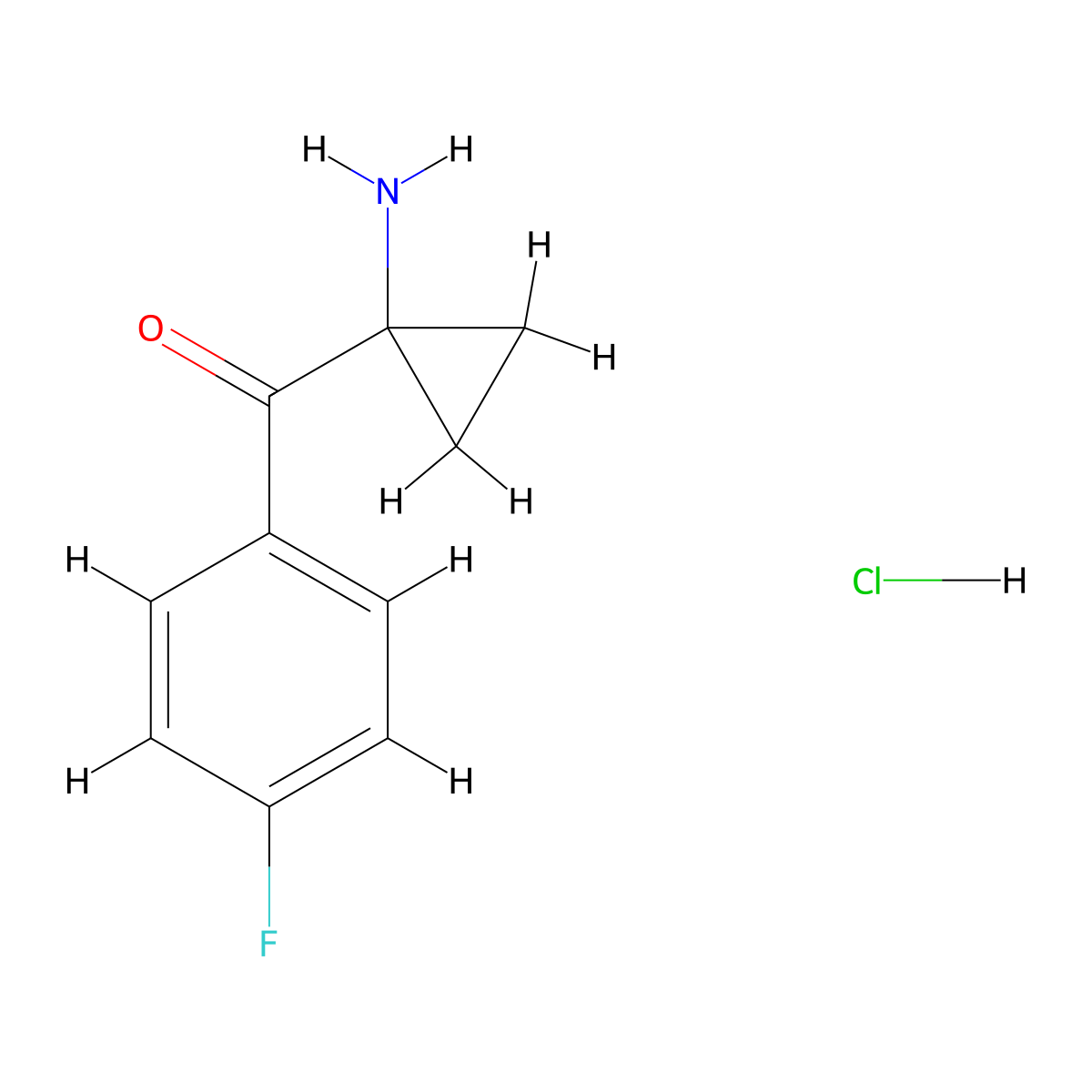 1-(4-Fluorobenzoyl)cyclopropan-1-amine hydrochloride molecular structure, CAS 1803592-60-0