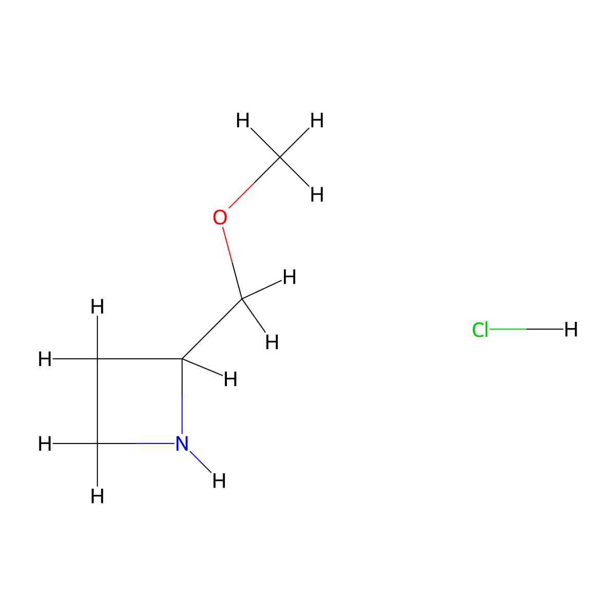 2-(Methoxymethyl)azetidine hydrochloride molecular structure, CAS 1803592-63-3