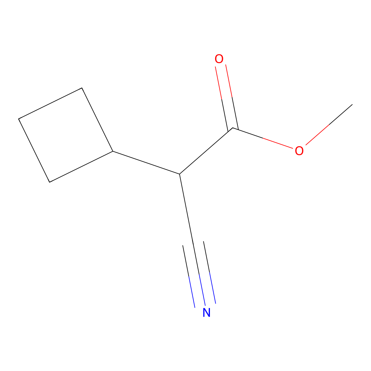 Methyl 2-cyano-2-cyclobutylacetate molecular structure, CAS 1803592-69-9