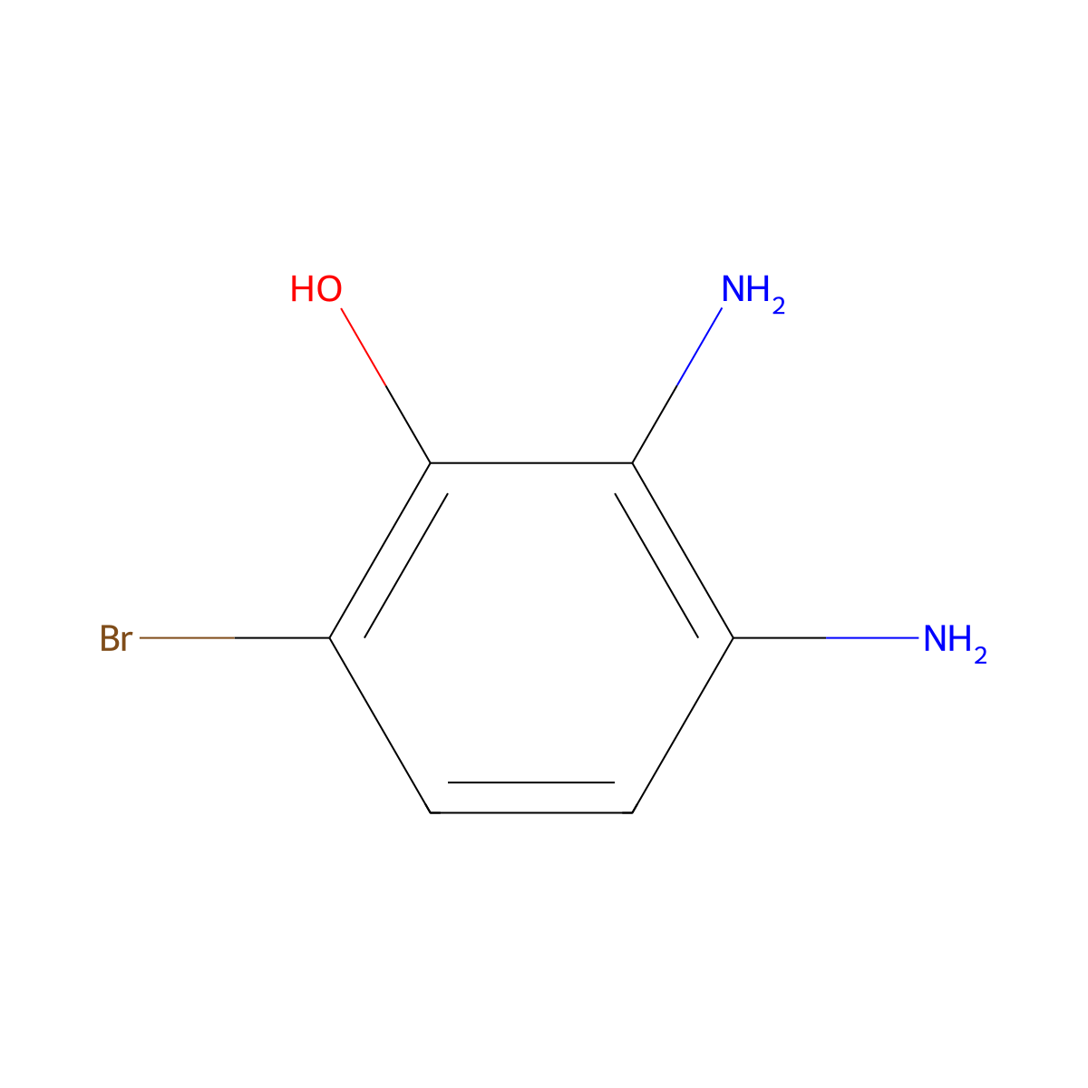 2,3-Diamino-6-bromophenol molecular structure, CAS 1803592-72-4