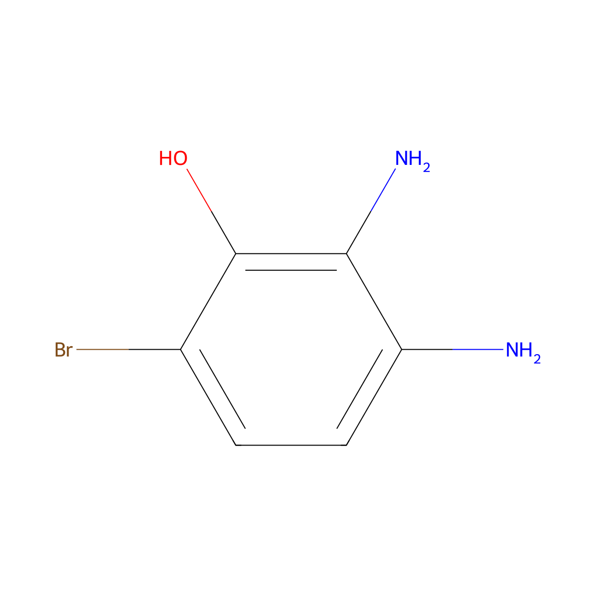 2,3-Diamino-6-bromophenol molecular structure, CAS 1803592-72-4