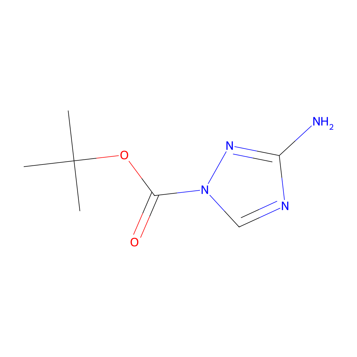 tert-butyl 3-amino-1H-1,2,4-triazole-1-carboxylate molecular structure, CAS 1803592-84-8