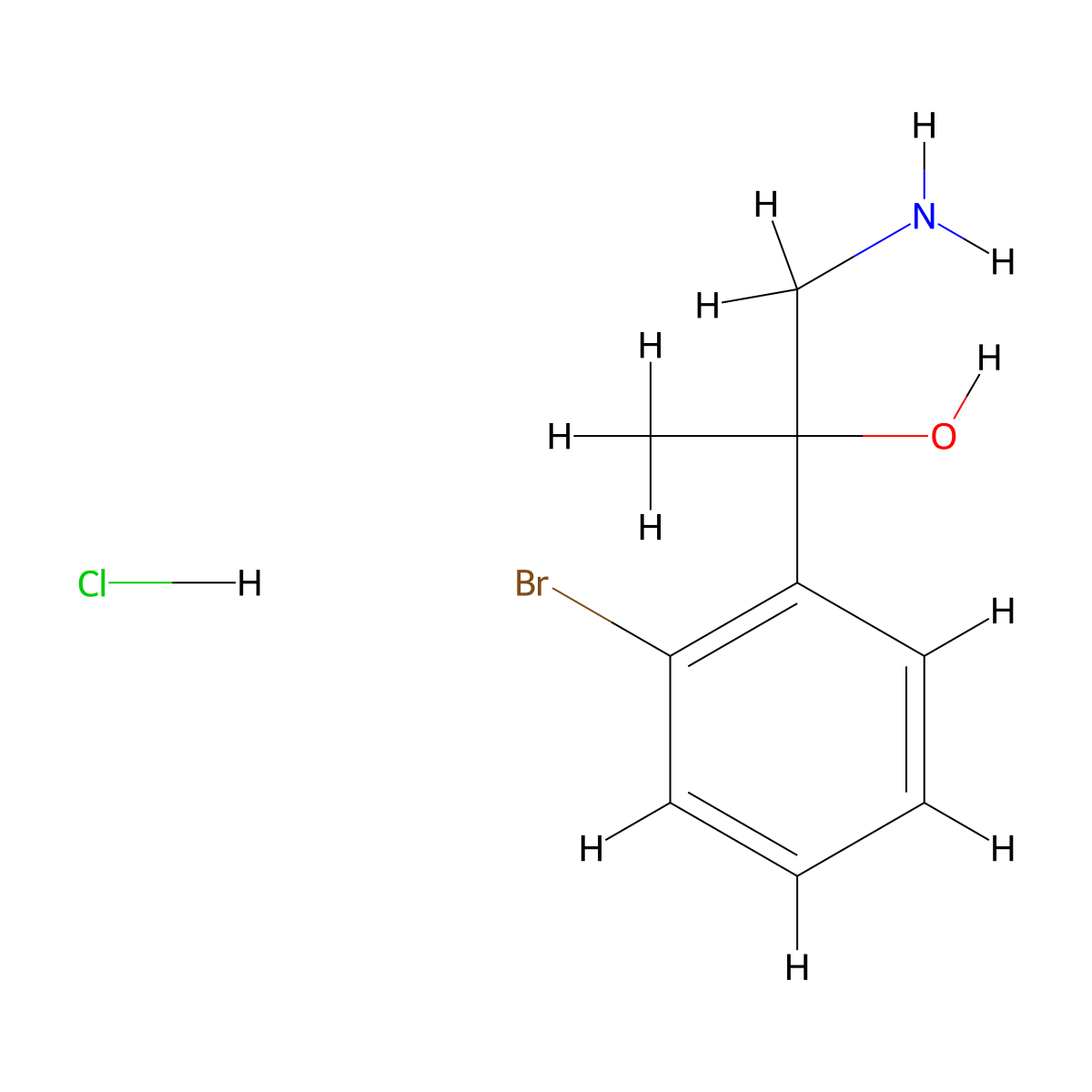 1-Amino-2-(2-bromophenyl)propan-2-ol hydrochloride molecular structure, CAS 1803592-85-9