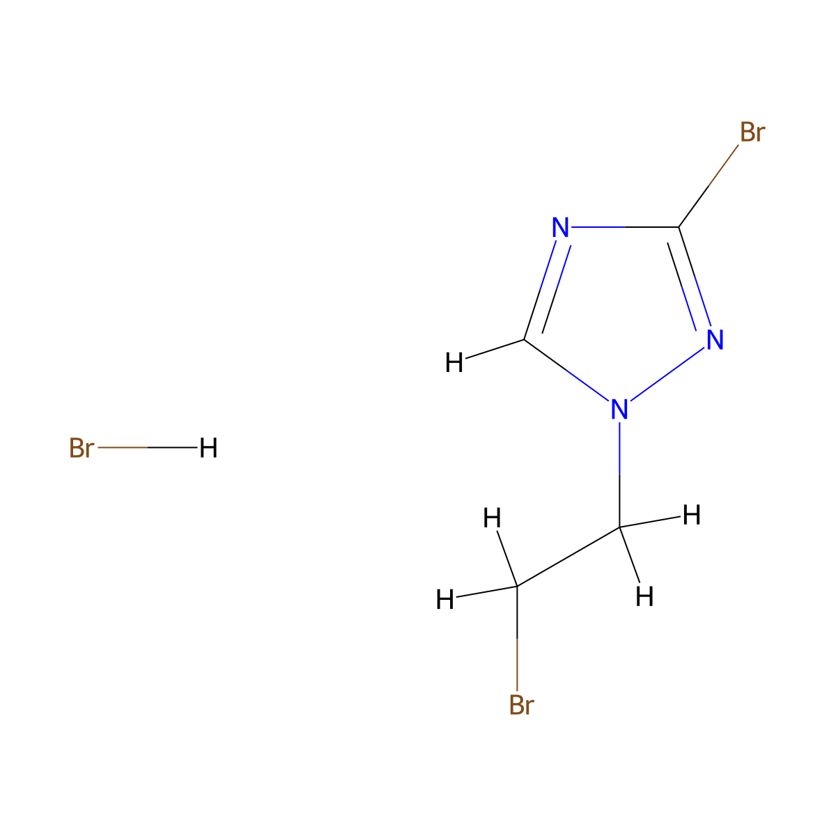 3-bromo-1-(2-bromoethyl)-1H-1,2,4-triazole hydrobromide molecular structure, CAS 1803592-86-0