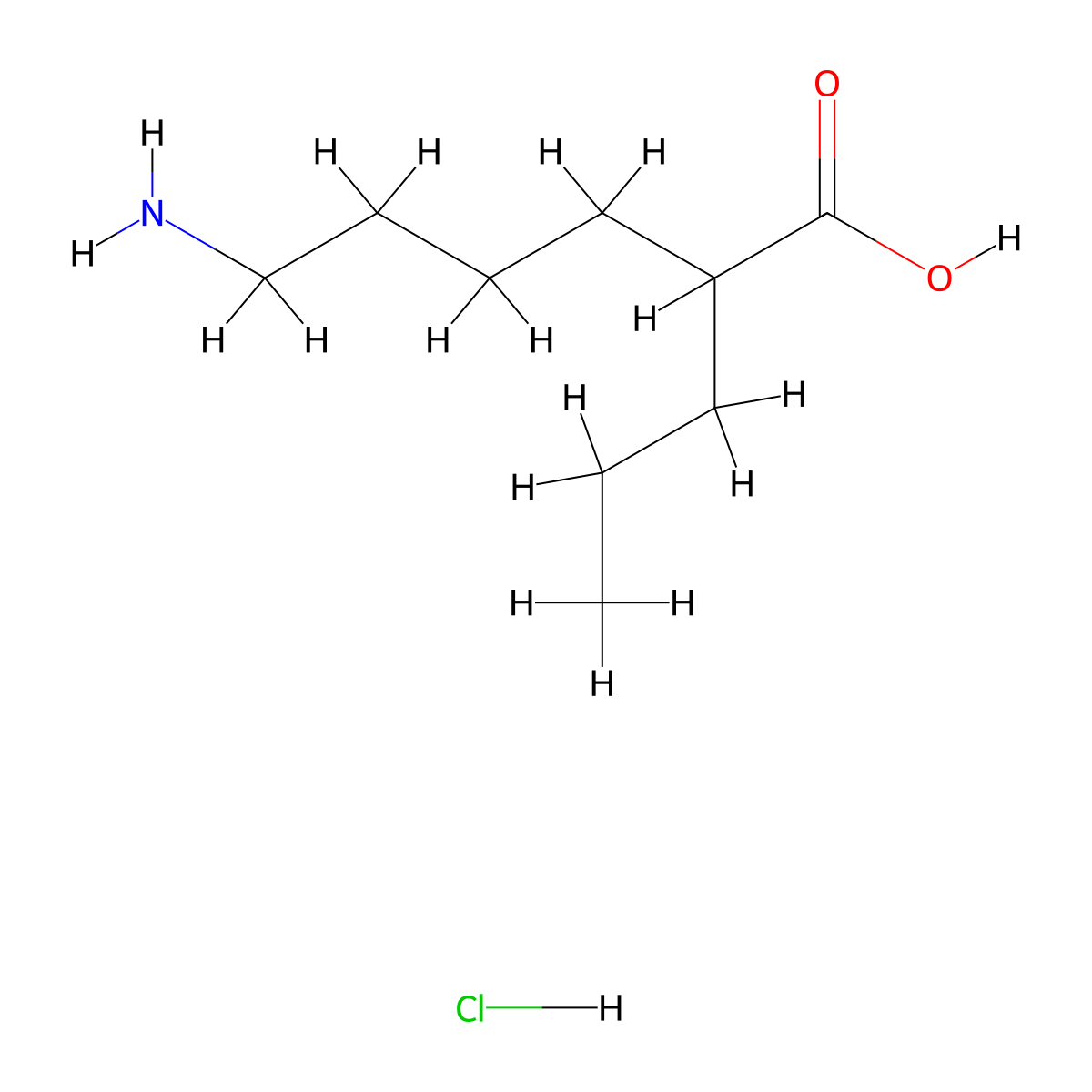 6-Amino-2-propylhexanoic acid hydrochloride molecular structure, CAS 1803592-93-9