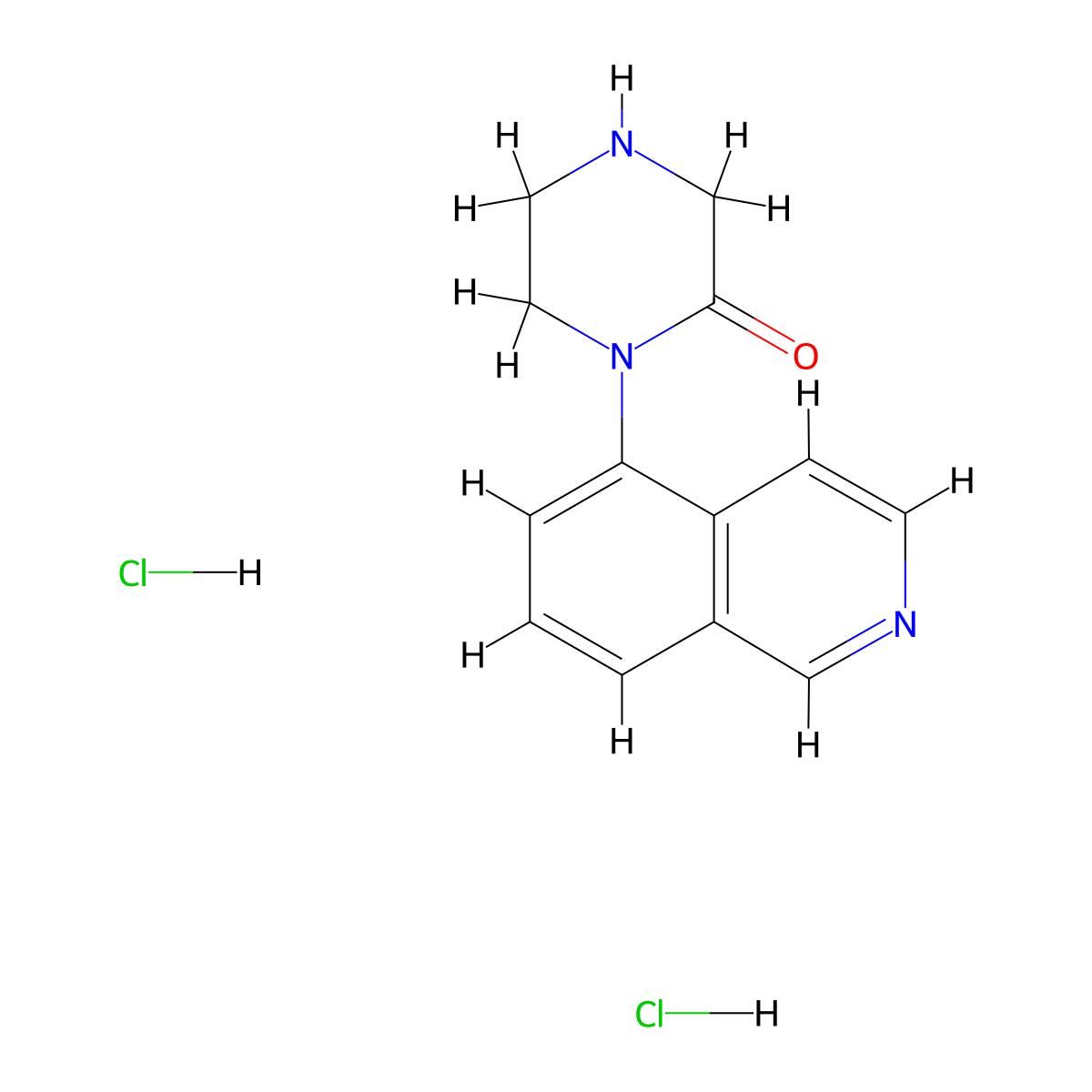 1-(Isoquinolin-5-yl)piperazin-2-one dihydrochloride molecular structure, CAS 1803593-03-4