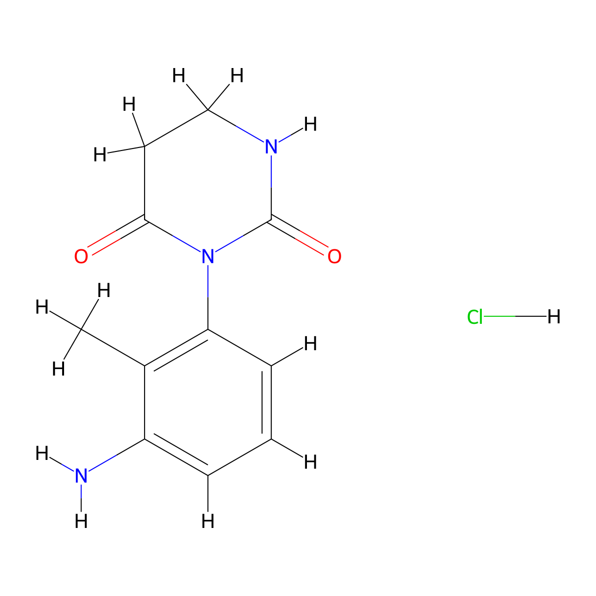 3-(3-Amino-2-methylphenyl)-1,3-diazinane-2,4-dione hydrochloride molecular structure, CAS 1803593-07-8