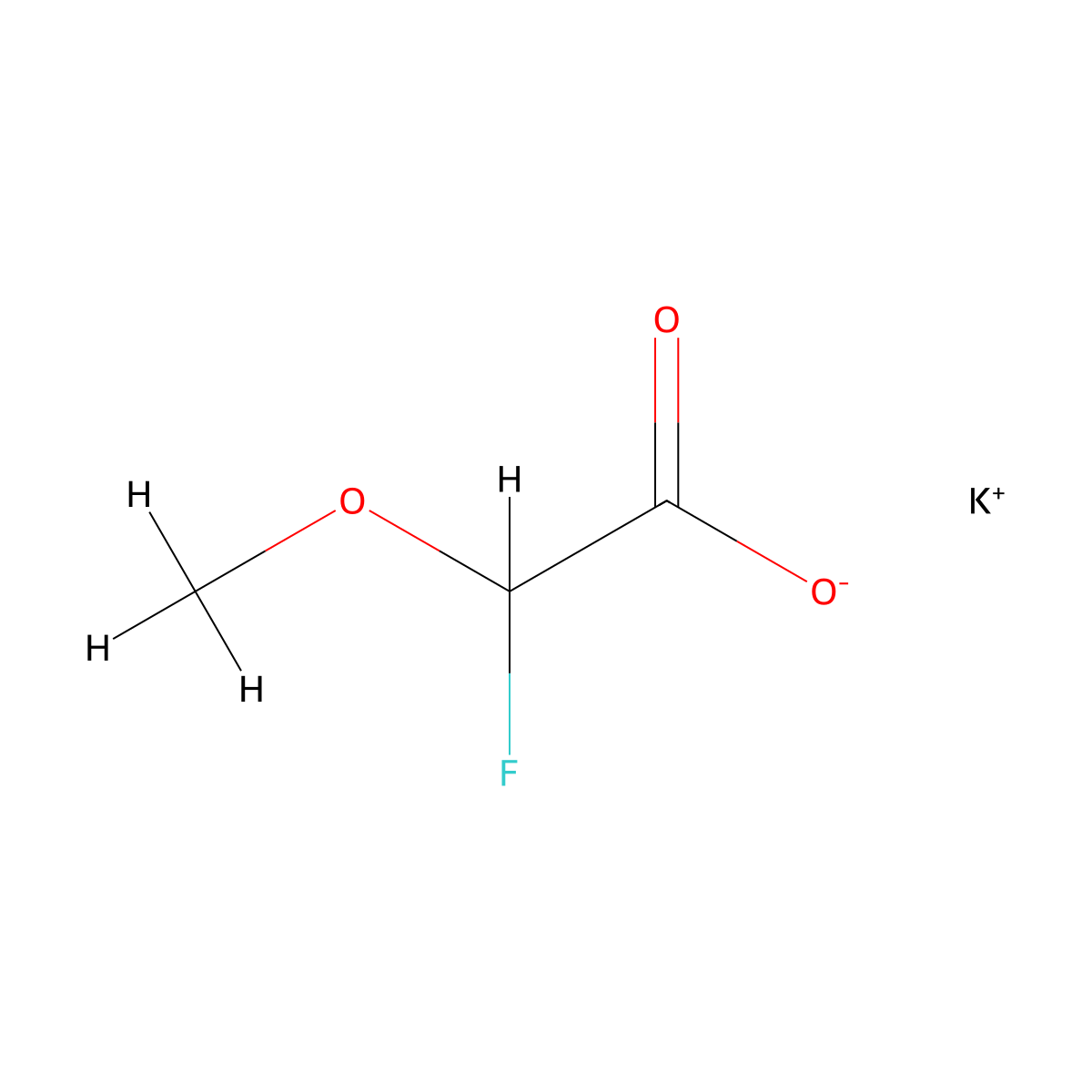 Potassium 2-fluoro-2-methoxyacetate molecular structure, CAS 1803593-09-0