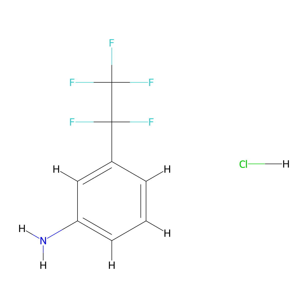 3-(Pentafluoroethyl)aniline hydrochloride molecular structure, CAS 1803593-11-4