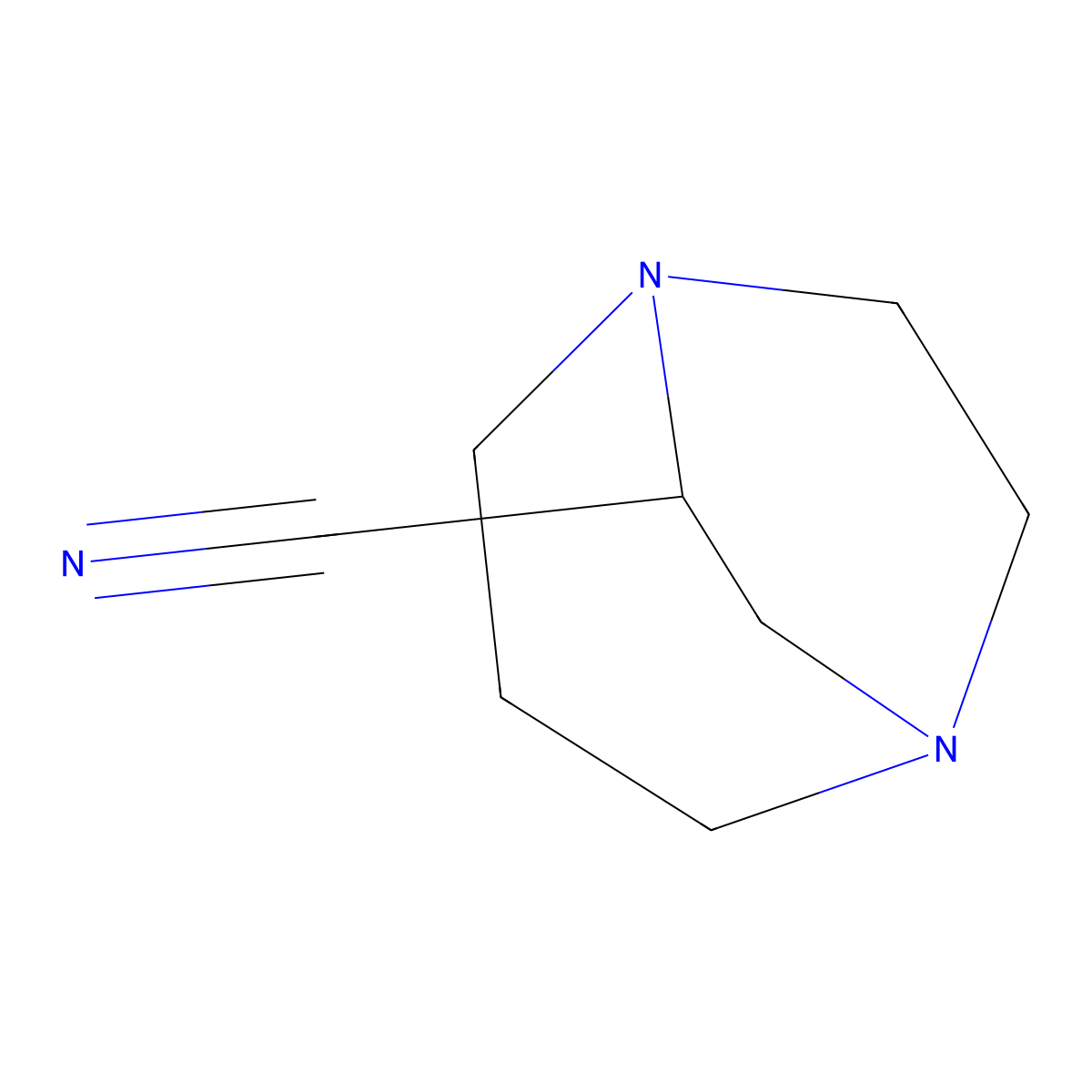 1,5-Diazabicyclo[3.2.2]nonane-6-carbonitrile molecular structure, CAS 1803593-19-2