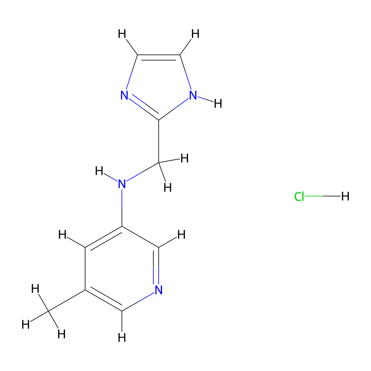 N-[(1H-imidazol-2-yl)methyl]-5-methylpyridin-3-amine hydrochloride molecular structure, CAS 1803593-23-8