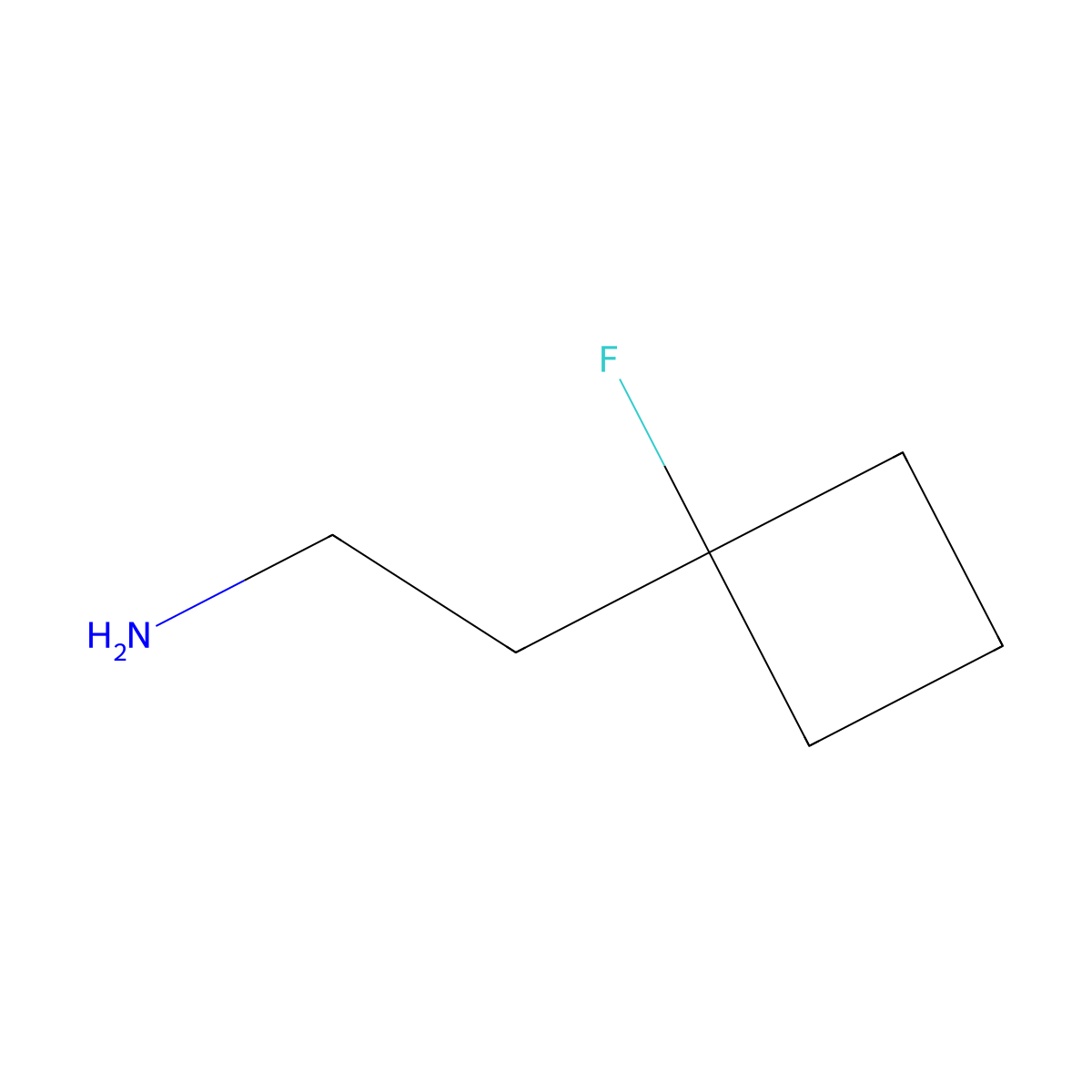 Cyclobutaneethanamine, 1-fluoro- molecular structure, CAS 1803593-31-8