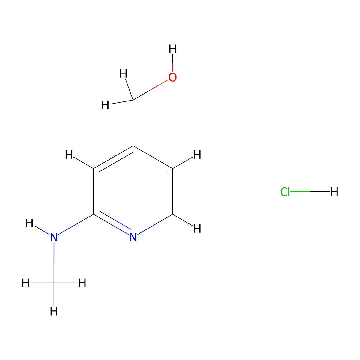 [2-(Methylamino)pyridin-4-yl]methanol hydrochloride molecular structure, CAS 1803593-36-3