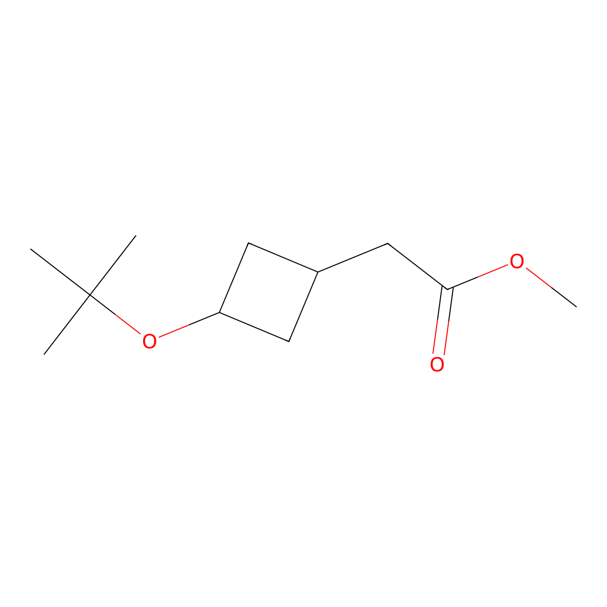 Methyl 2-[3-(tert-butoxy)cyclobutyl]acetate molecular structure, CAS 1803593-37-4