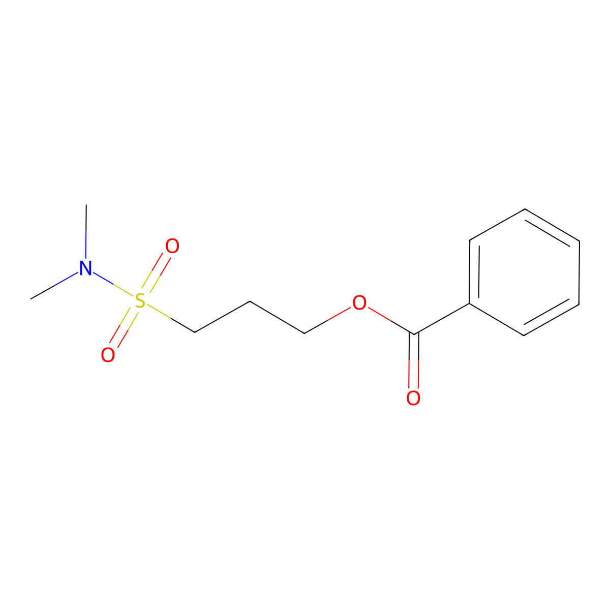 3-(Dimethylsulfamoyl)propyl benzoate molecular structure, CAS 1803593-40-9