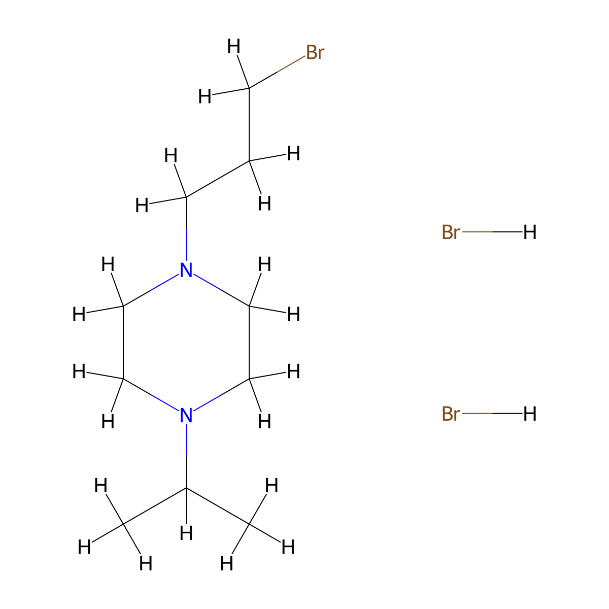 1-(3-Bromopropyl)-4-(propan-2-yl)piperazine dihydrobromide molecular structure, CAS 1803593-43-2