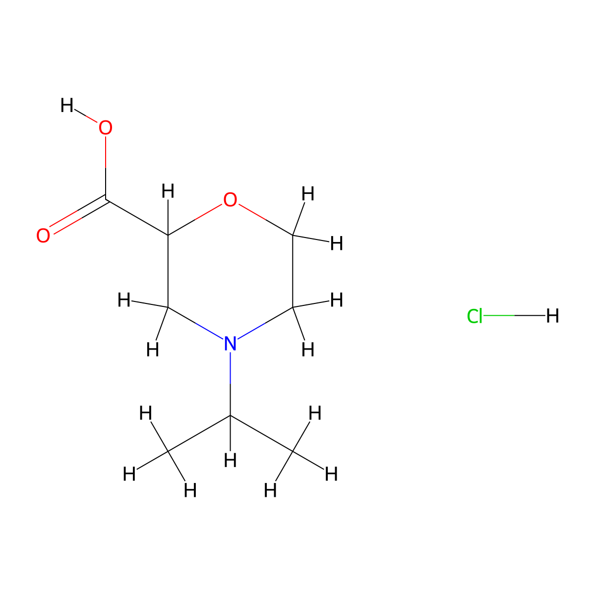 4-(Propan-2-yl)morpholine-2-carboxylic acid hydrochloride molecular structure, CAS 1803593-62-5