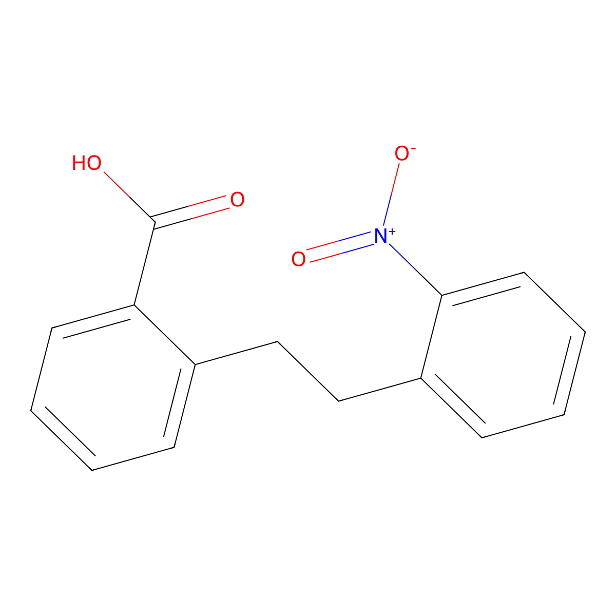 2-[2-(2-Nitrophenyl)ethyl]benzoic acid molecular structure, CAS 1803593-67-0