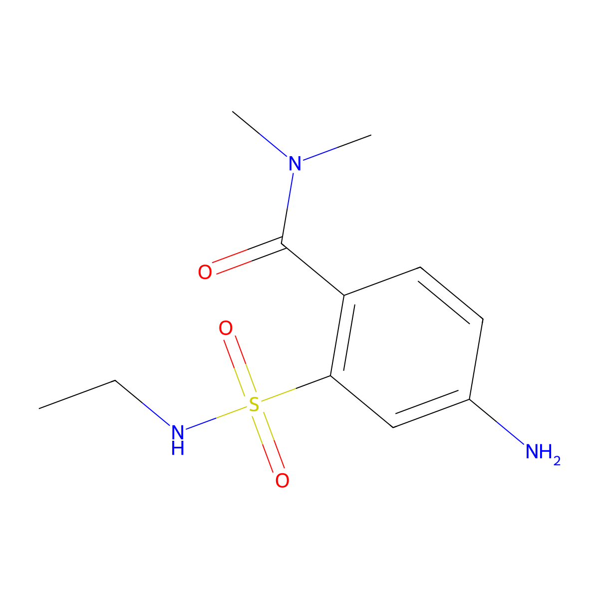 4-amino-2-(ethylsulfamoyl)-N,N-dimethylbenzamide molecular structure, CAS 1803593-73-8