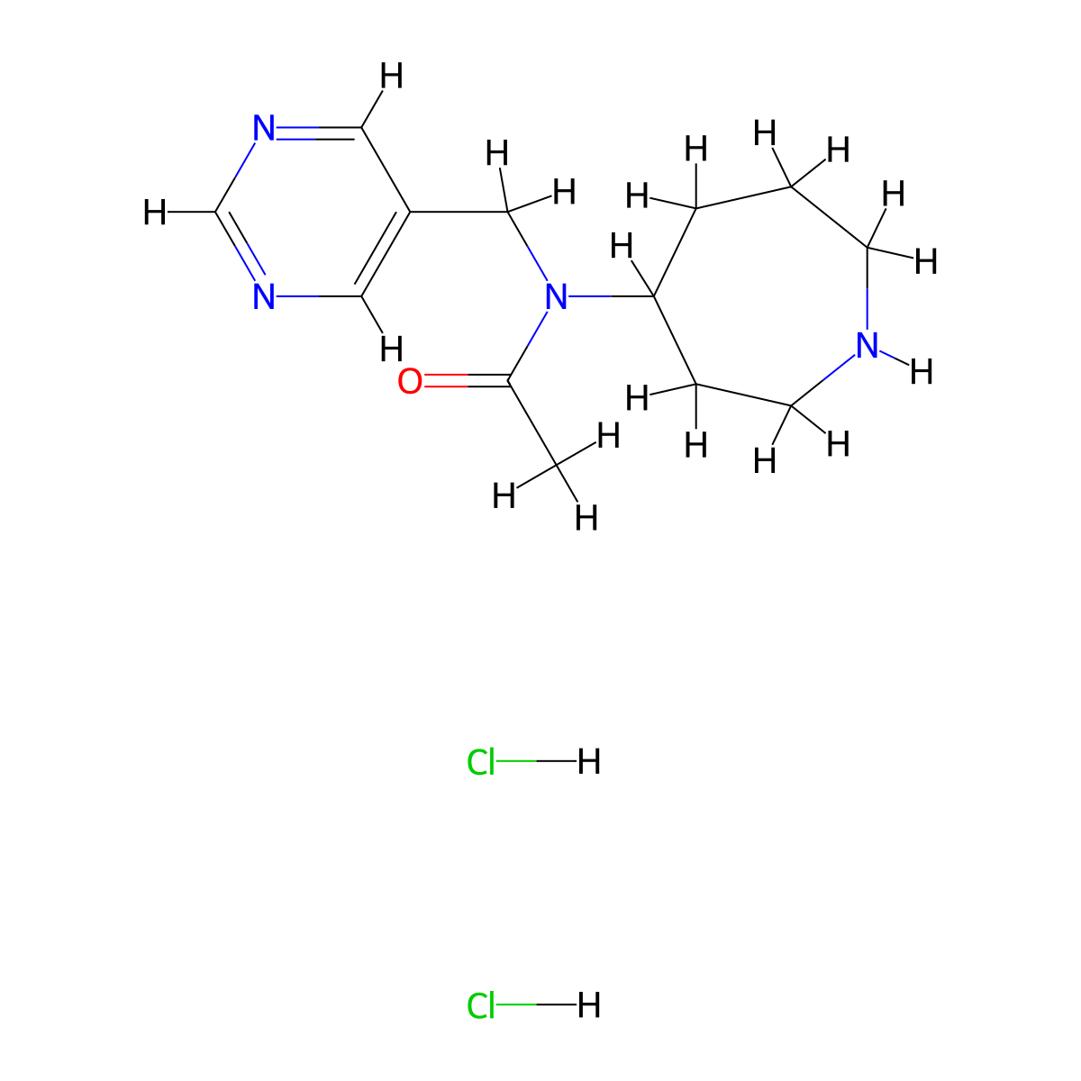 N-(azepan-4-yl)-N-[(pyrimidin-5-yl)methyl]acetamide dihydrochloride molecular structure, CAS 1803593-76-1